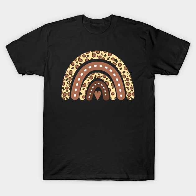 Earthy leopard rainbow T-Shirt by Nice Surprise